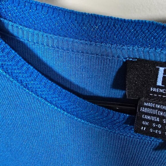 FDJ Women's Crew Neck Long Sleeve Top with Sparkle Trim Size Small - Picture 6 of 6